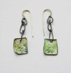 Carmen spring green dangler earrings