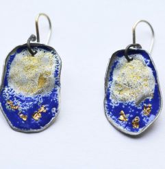 Carmen blue & gold earrings